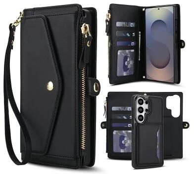 LightInthebox Phone Case For Samsung Galaxy S26 S26 Plus S26 Ultra Wallet Case Detachable Zipper Full Body Protective Retro PU Leather