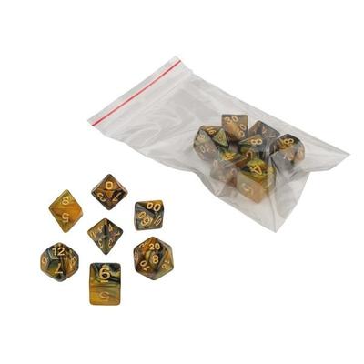 Würfel, oblivion, gelb, 7er Beutel
