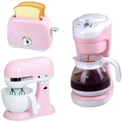 Play Mixer, Kaffeemaschine und Toaster Pink, 7-tlg.