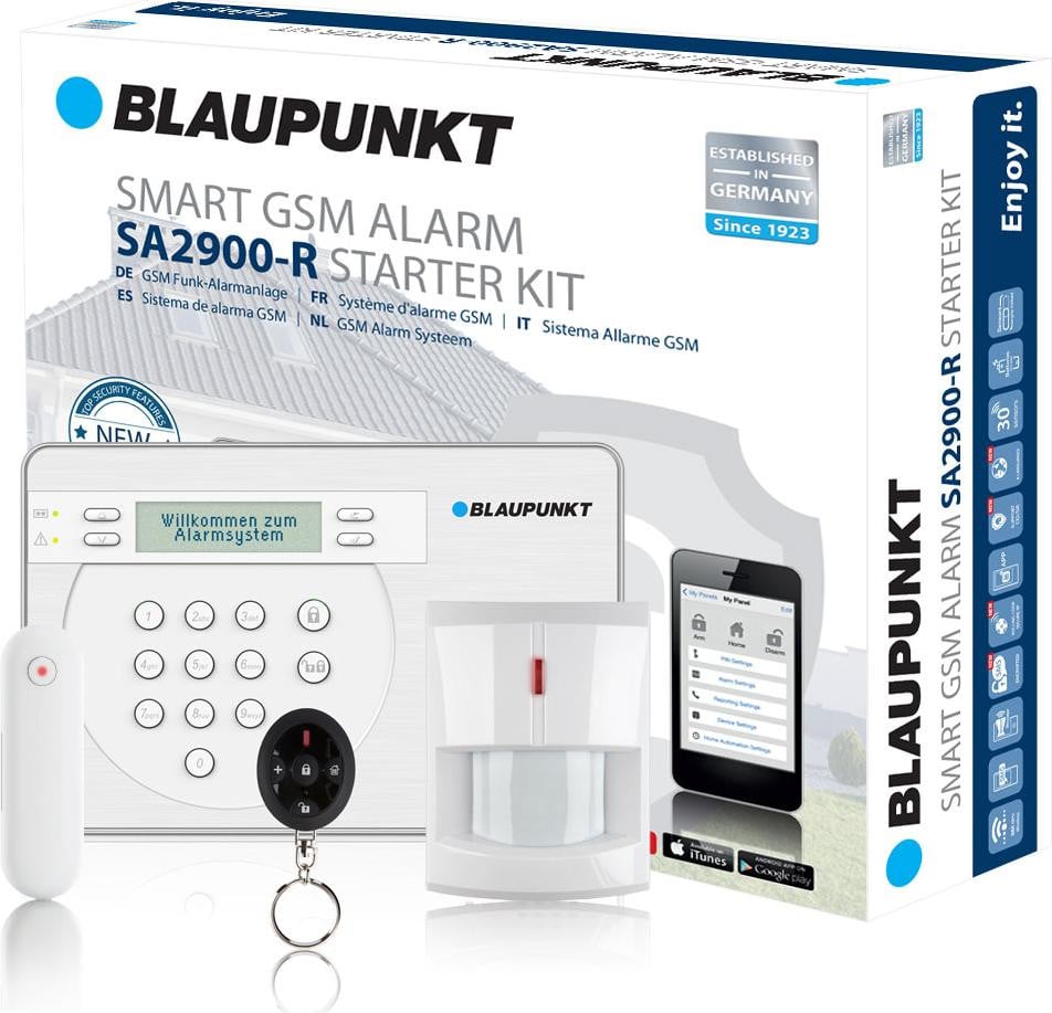 Blaupunkt SA2900-R Wandtelefoon met LCD-scherm en Knopbediening, Wit
