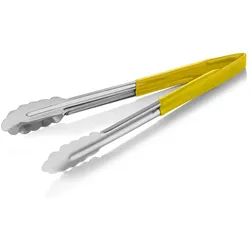 WAS Germany 20x HACCP Universalzange HACCP Tongs, 30 cm, gelb, Chromstahl 18/0