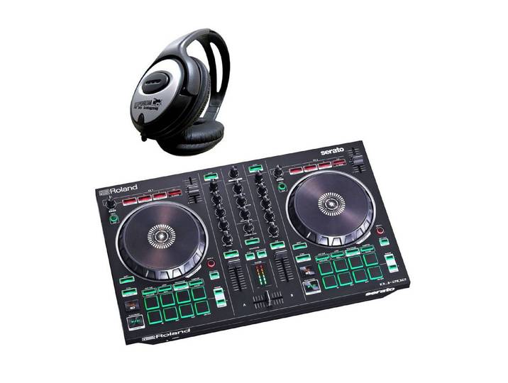 Roland Audio DJ Controller Roland DJ-202 USB-DJ-Controller mit Kopfhörer, enthält Serato DJ Intro