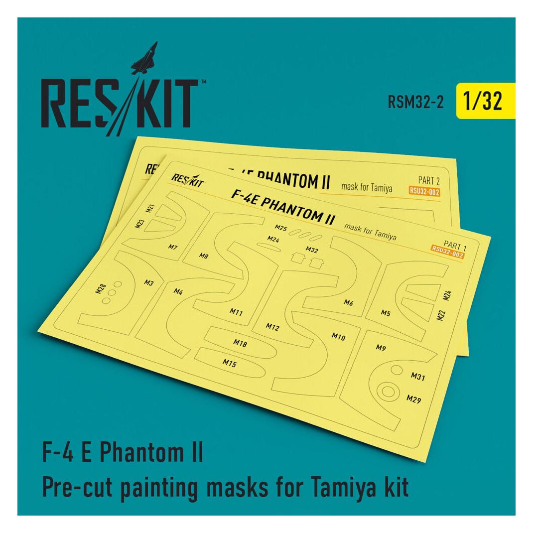 ResKit F-4E Phantom II Pre-cut painting masks for Tamiya kit (RSM32-0002)