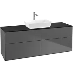Villeroy & Boch Waschbeckenunterschrank Finion G85, Anthracite Matt Lacquer, 1600x603x501 mm, mit Beleuchtung und SoftClosing