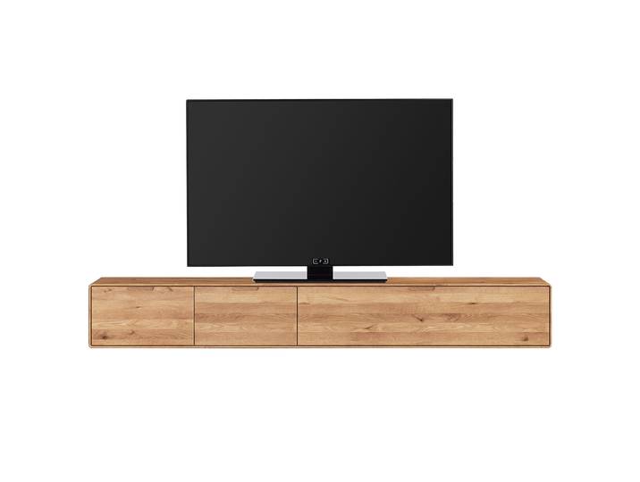 Massives TV-Lowboard Breite 220 cm Massivholz Wildeiche, geölt Holz/Braun 220 x 31 x 40cm