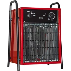 HP Autozubehör Elektroheizer IFH03-90 708 m3/h 4,5 / 9 kW 16 A, Heizlüfter, Rot