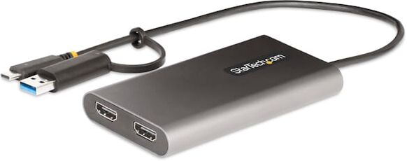 Startech USB-C to Dual-HDMI Adapter, USB-C or A to 2x HDMI, 4K