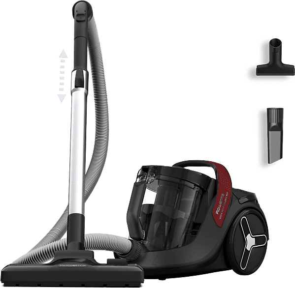 Aspirador sin bolsa - Rowenta Green Force Cyclonic Max RO7B13EA, 900W, 2.5 L, Filtro HEPA, Radio acción 9 m, 73 dB(A), Negro