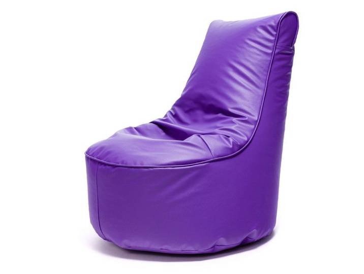Fauteuil Assise Poire SEAT L Cuir écologique Violet