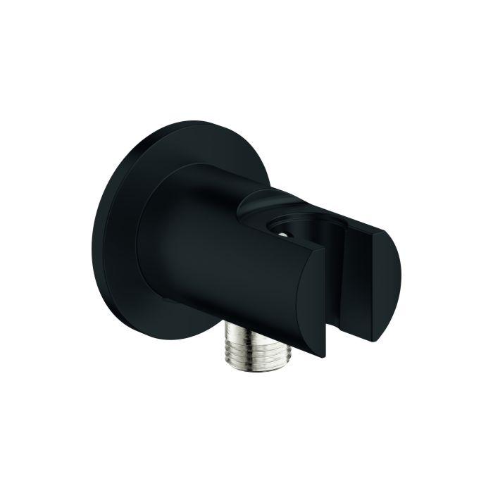 Grohe Tempesta Wandanschlussbogen 286282431 1/2", mit Wandbrausehalter, matt schwarz