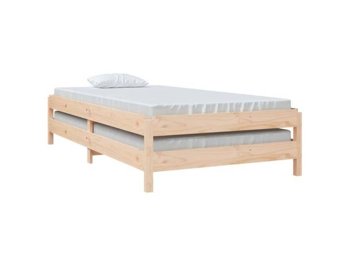 Lit empilable - ESTINK - 100x200 cm - Bois de pin massif - 2 places - Montage requis