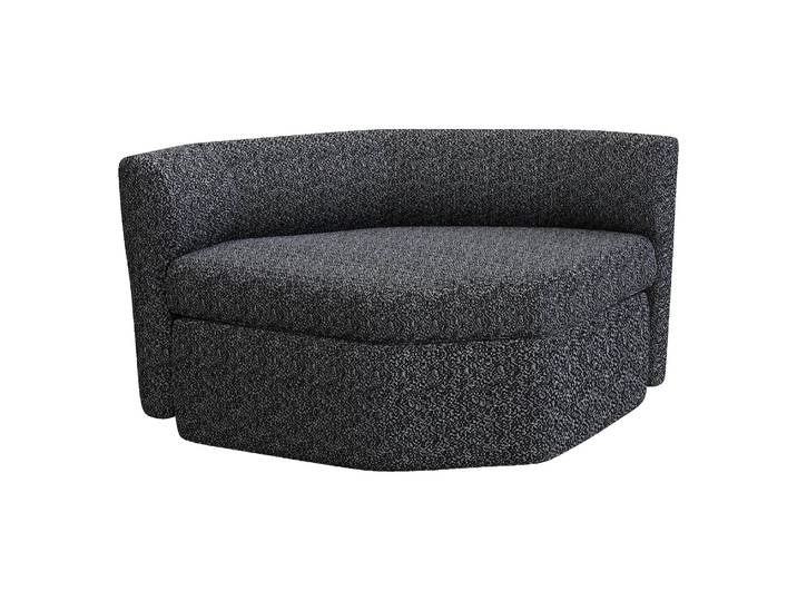 HABITAT - Chauffeuse en tissu - Noir obsidienne - Umberto