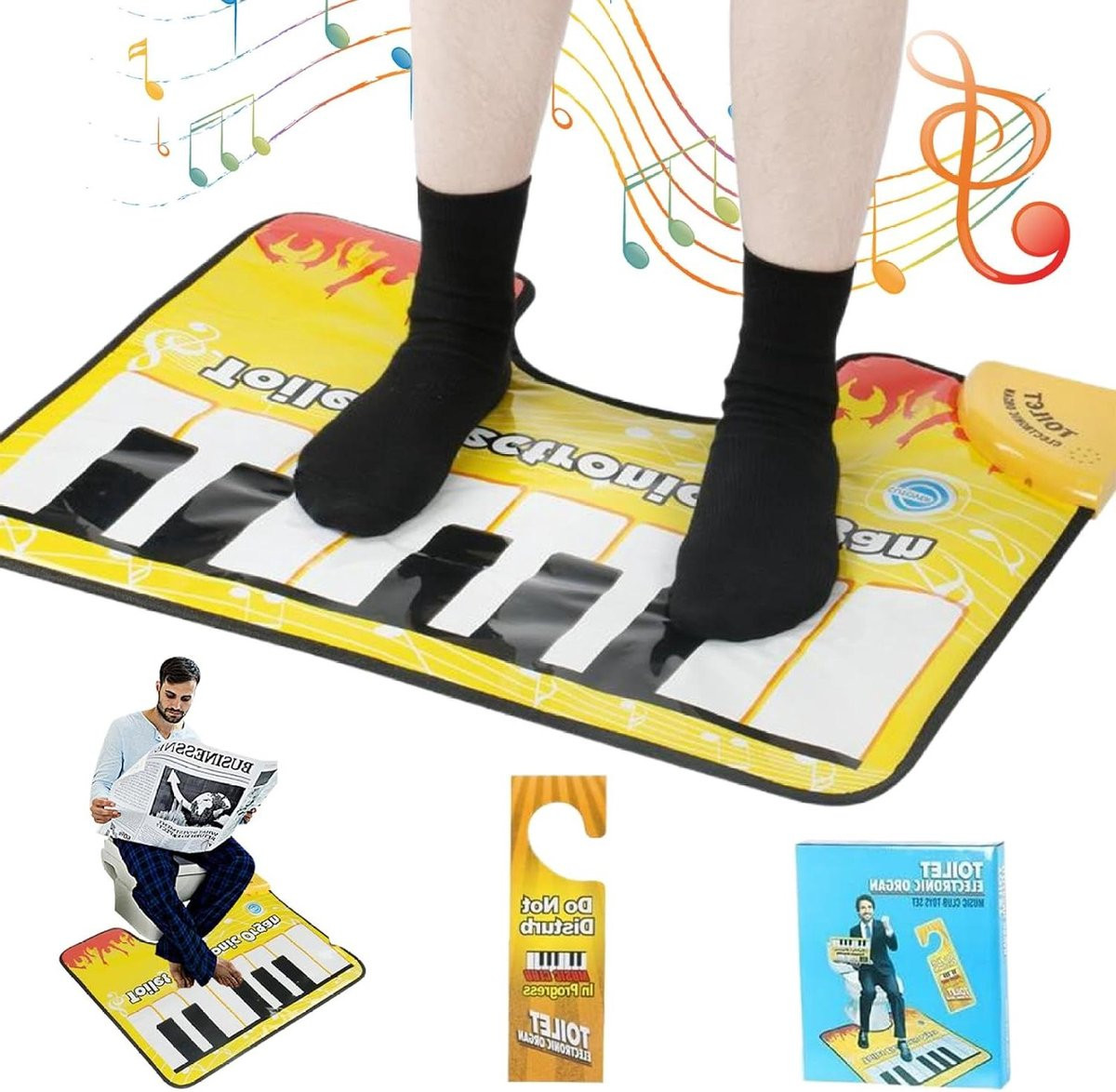 Toilet Piano Mat Muzikale Vloer Antislip Badkamermat 60 x 48 cm Stijl 1