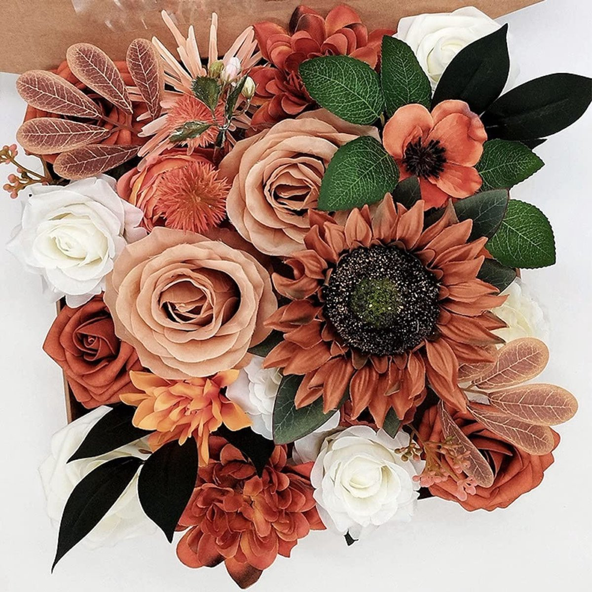 Dailygoods Kunstbloemen Rozen Boeket voor Decoratie en Bruiloften