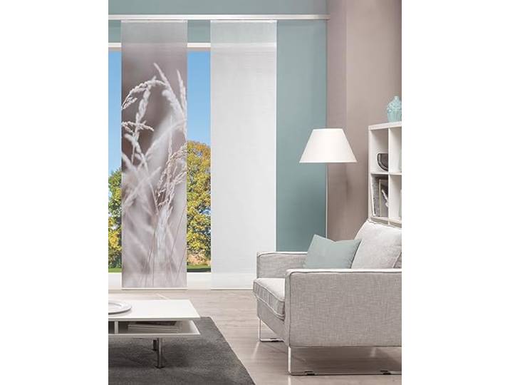 VISION S 84186 Gordo Schiebegardine, halbtransparent, Bambus-Optik 260x60 cm, Farbe:Natur, Größe:260 x 60 cm, Anzahl:1x