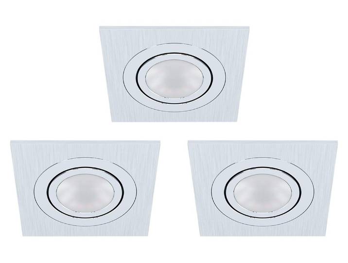 EGLO AREITIO\, Spot encastré\, GU10\, 1 ampoule\, LED\, 3000 K\, Aluminium