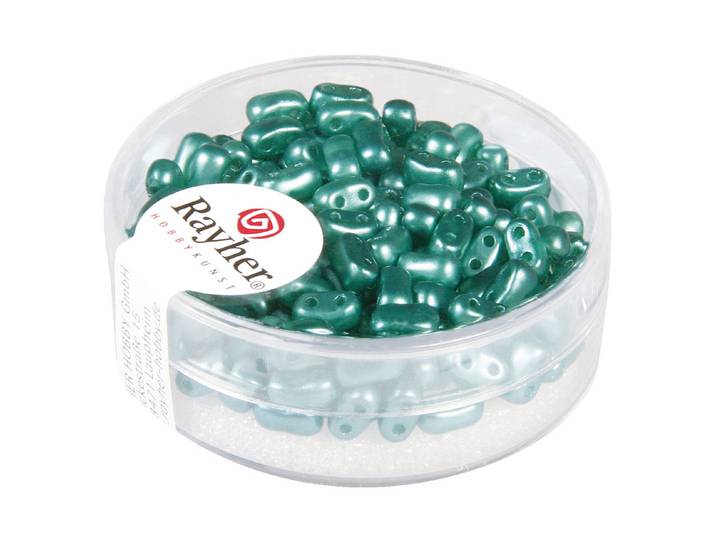 Rayher Doppelloch-Rocailles Türkis 3 × 5 mm 12 g