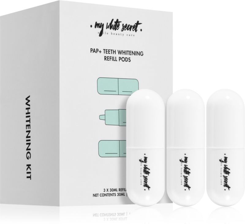My White Secret PAP+ Teeth Whitening Refill Pods whitening activating gel refill 3x10 ml