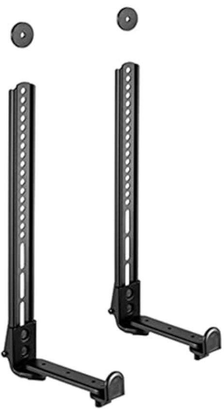 Beetronic Universele soundbar-beugel voor luidsprekerplanken, montage aan de achterkant, VESA-tv-aansluiting, zwart
