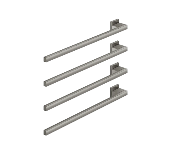 Dornbracht Handtuchwärmer, 4-fach 83304980-19 SERIENSPEZIFISCH Wandmontage, Ausladung links , ohne Bedienelement, Dark Chrome
