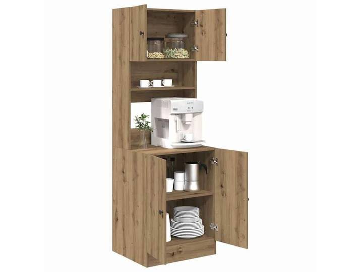 NEUF Buffet Cuisine Commode Buffet de rangement 2 pcs Chêne artisanal 60 x 50 x 180 cm 03_56669000