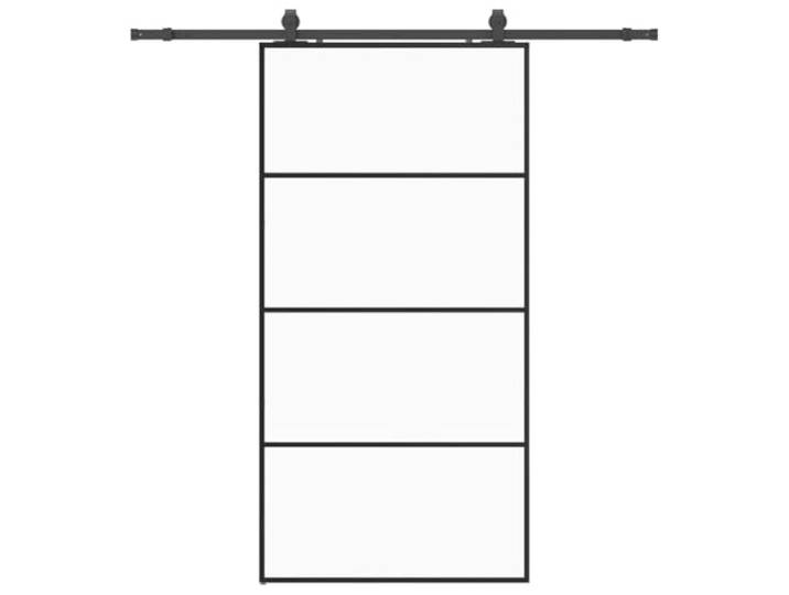vidaXL Porte coulissante kit de quincaillerie noir 102\,5x205 cm