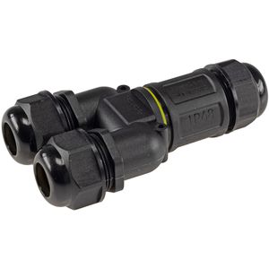 ChiliTec Kabelverbinder 23809, IP68 wasserdicht, für 6-11 mm Kabel-Ø, 3-Wege Verteiler, 3-polig