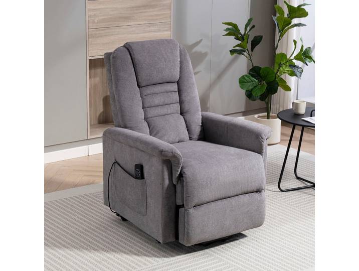 TV-Sessel DUO COLLECTION Granada mit elektrischer Aufstehhilfe , grau, B:78cm H:113cm T:93cm, 100% Polyester, Sessel, TV-Sessel, Relaxfunktion und Taschenfederkern mit Stahlwellenunterfederung