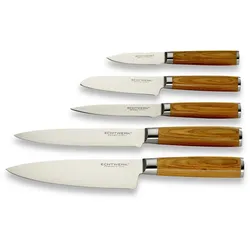 Damaszener Messer Set 5tlg (hell)