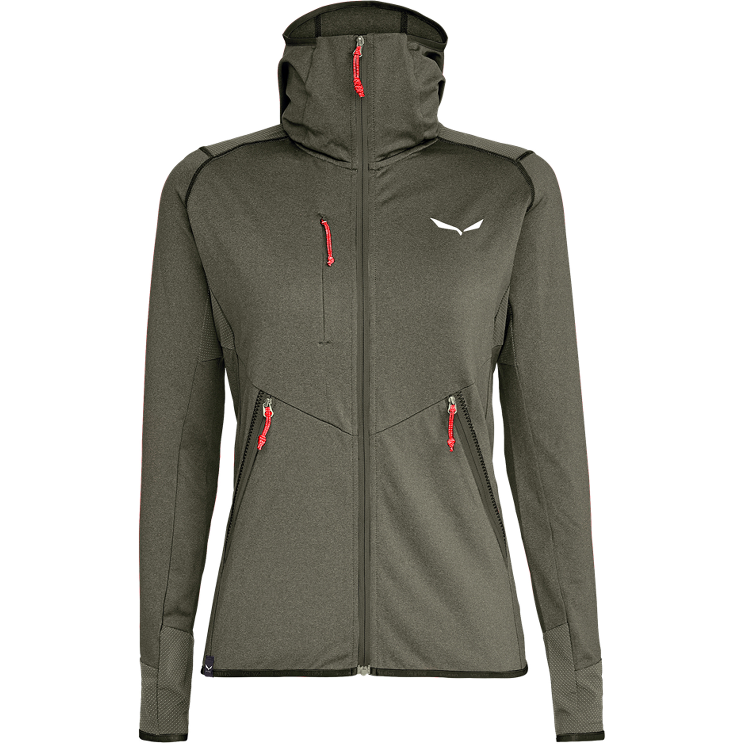 Salewa Agner Hybrid Damen Fleecejacke oliv Größe XL Trekking Widerstandsfähig