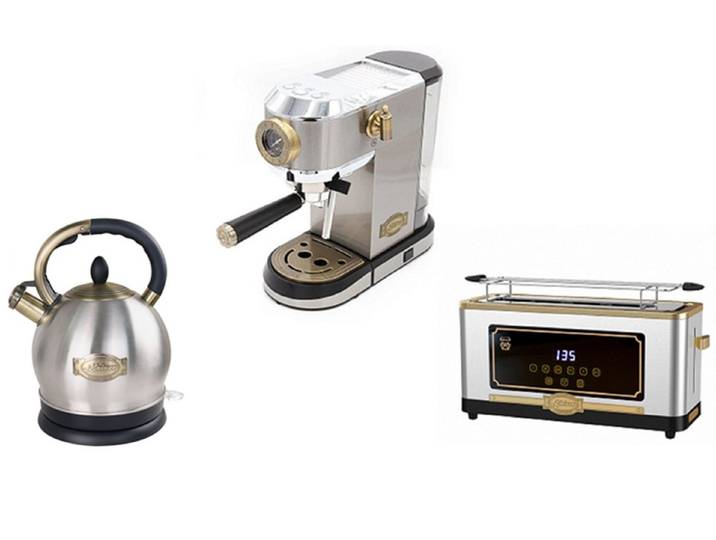 Kaiser Küchengeräte Wasserkocher WK 2000 R+KA 2001 R Kaffeemaschine+T 4000 R Toaster