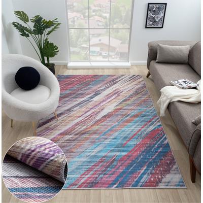 Teppich "Amara, LAGERRÄUMUNG", bunt, B:160cm H:10mm L:230cm, Polyester, MYFLAIR MÖBEL & ACCESSOIRES, Teppiche, Teppich, bedruckt, modernes Design, In- & Outdoor geeignet, waschbar