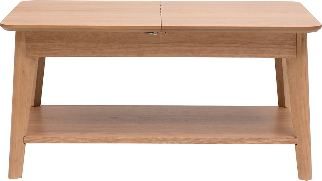 Miliboo Rechteckiger ausziehbarer Couchtisch aus hellem Holz L90-120 cm VILI