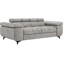 2-SITZER SOFA NIDELLO - Hellgrau Velvet