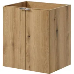 En.Casa, Badmöbelset, Waschtisch Skelbolu mit Türen 50x57x39 cm Eicheoptik