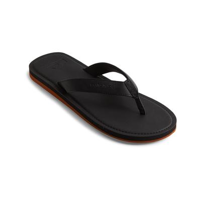 Sandale QUIKSILVER "Molokai Nubuck", Herren, Gr. 12(45), schwarz (solid schwarz), Obermaterial: Synthetikmaterial / Futter: Textil / Außensohle: Moosgummi., Schuhe Schlappen Zehentrenner