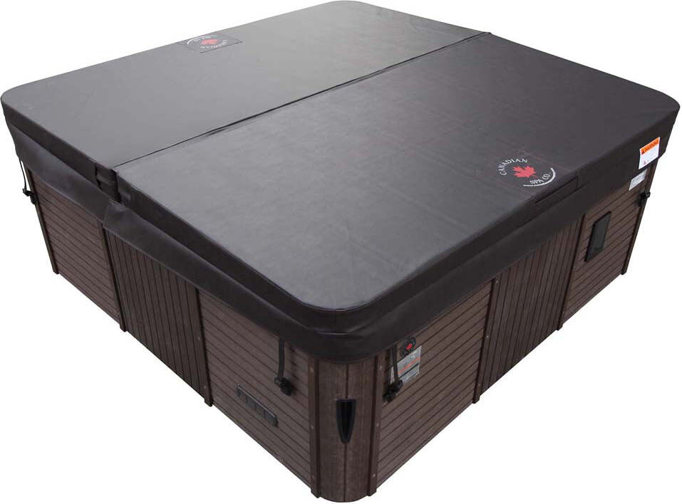 Canadian Spa Toronto Whirlpool-Isolierabdeckung, Kaffeebraun, wasserdicht, UV-beständig, 10 cm Radius