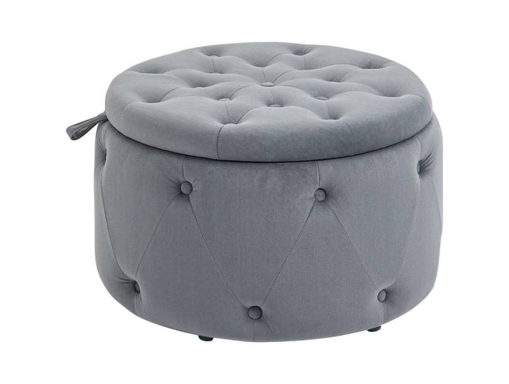 Homcom Sitzhocker, Polsterhocker, Grau, Kunststoff, 60x40x60 cm, Wohnzimmer, Sessel, Hocker & Hockerbänke, Sitzhocker