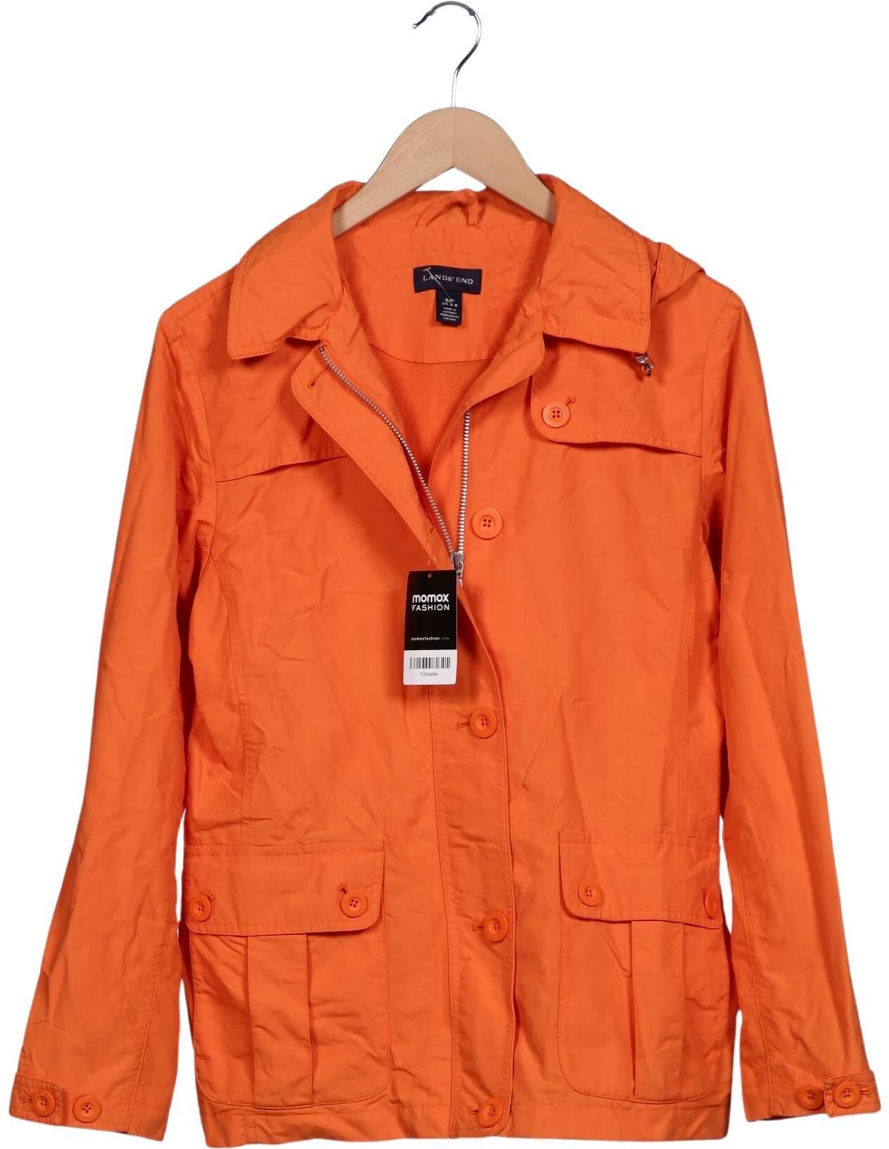 Lands End Damen Jacke, Orange, Gr. S, Synthetik - Second Hand