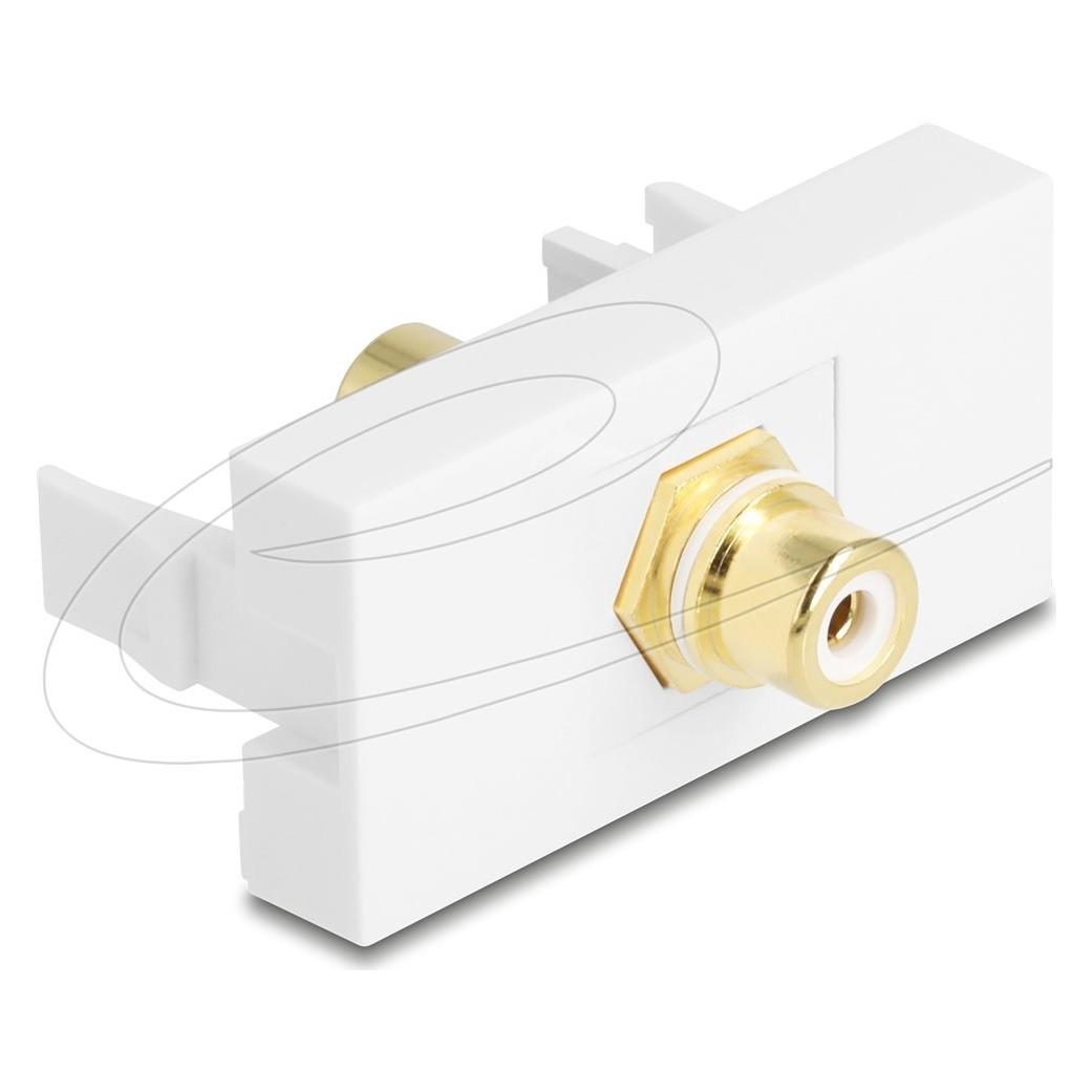 Delock Easy 45 Modul Cinch Buchse zu Cinch Buchse vergoldet (90861)