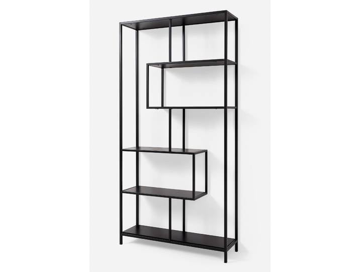 bonprix Offenes Regal, 150,5x76x23 cm, Breites Metall Regal mit offenen Fächern, schwarz