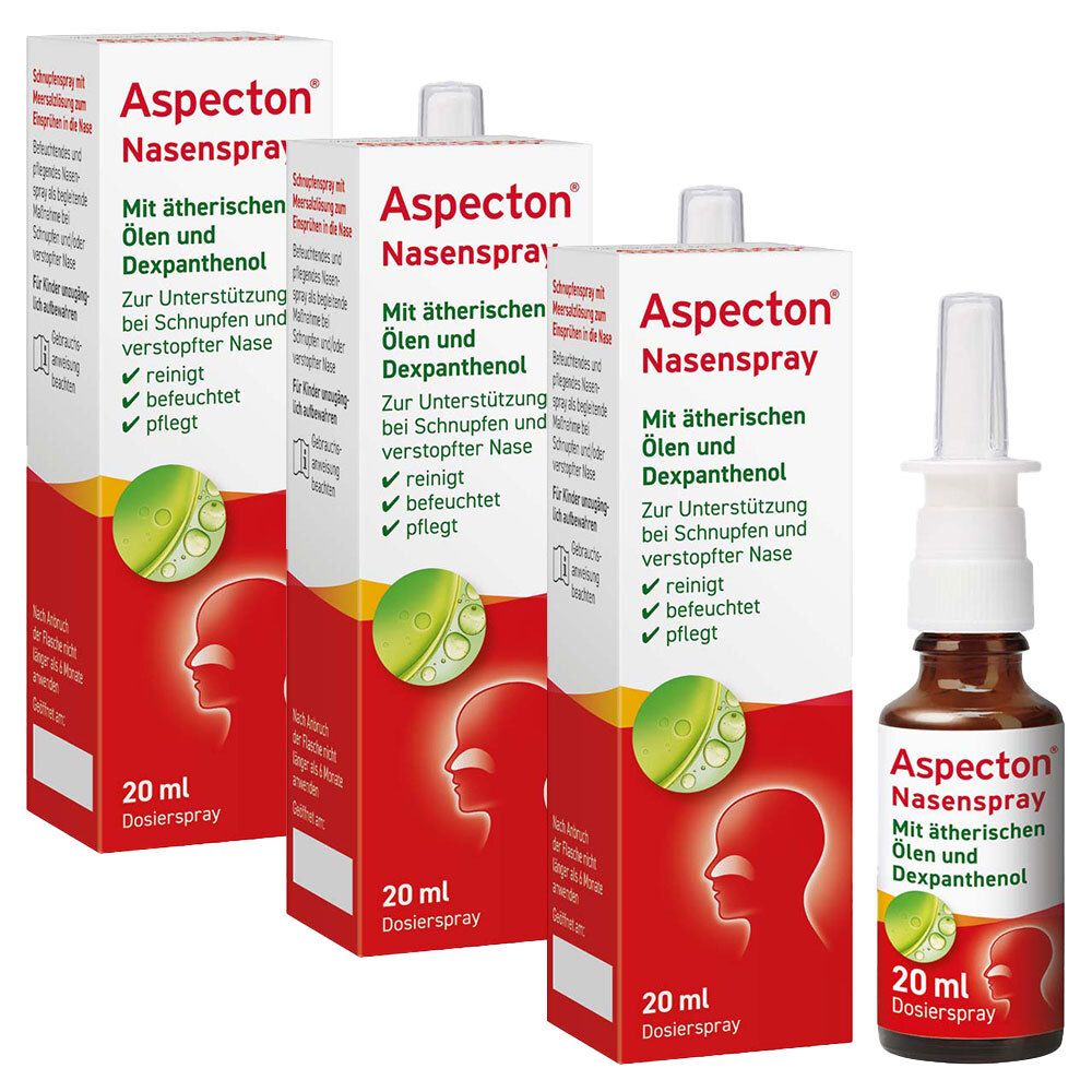 Aspecton Nasenspray entspricht 1,5% Kochsalz-Lsg. 3x 3x20 ml