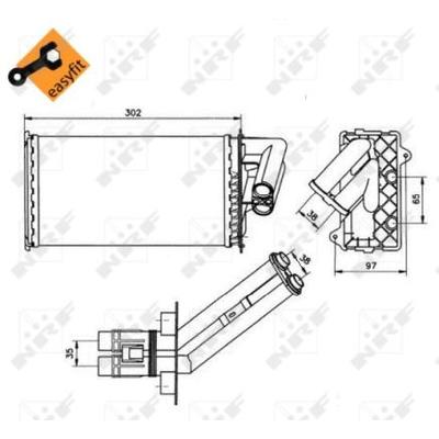 NRF Wärmetauscher, Innenraumheizung EASY FIT 50577 für RENAULT