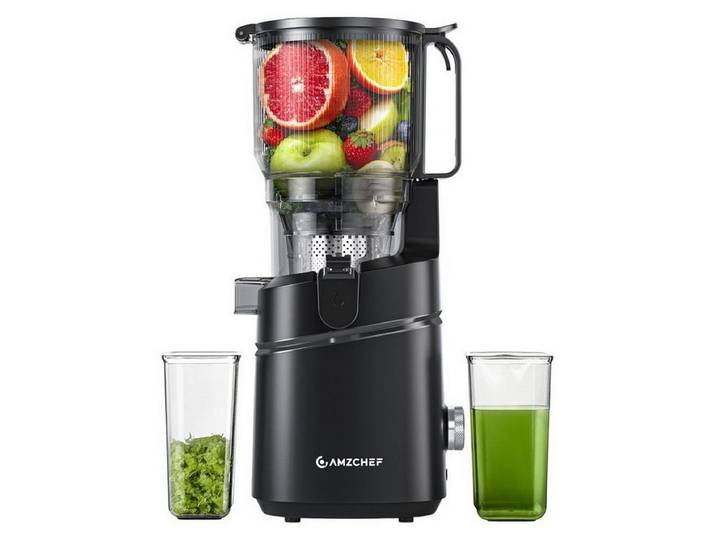 AMZCHEF 2in1 Entsafter AMZCHEF SJ-036CBK Slow Juicer (schwarz)