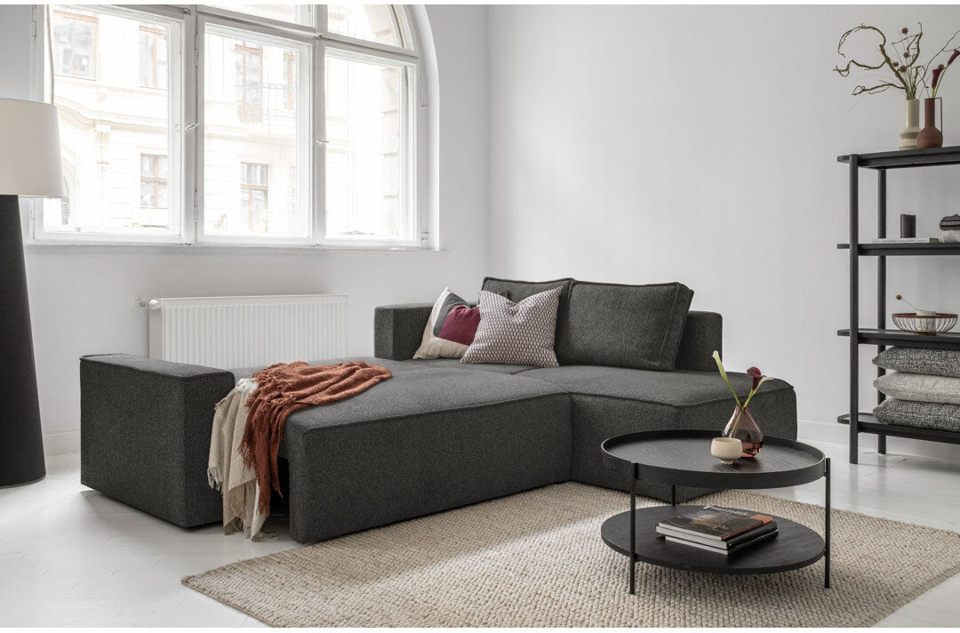 MiuForm Brave Dave 6 Seater Corner Sofa Dark Grey 87cm H X 247cm W X 194cm D