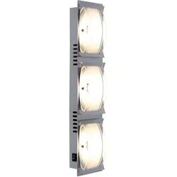 LED Wandleuchte Wandsport Chrom ALU Glas Flurleuchte Wohnzimmerlampe 3x 5W