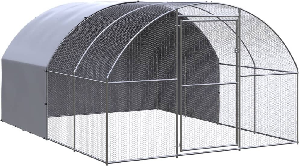 Outdoor-Hühnerstall 3x4x2 m Verzinkter Stahl
