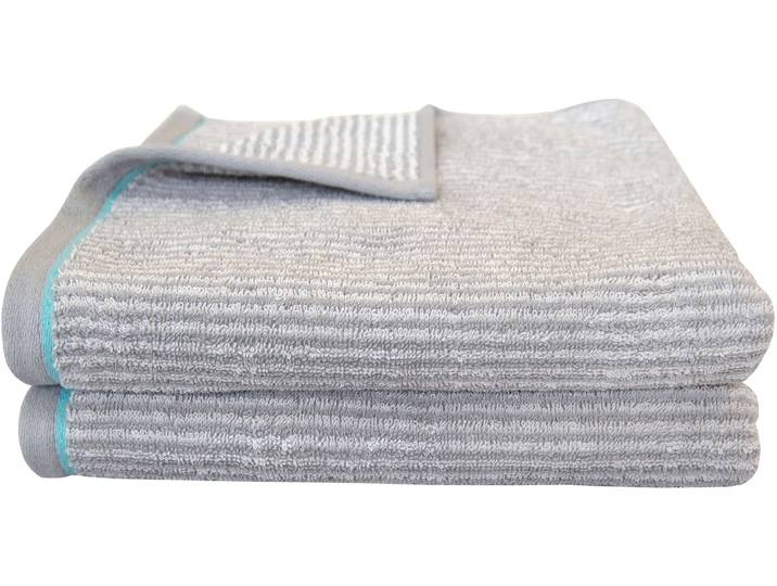 Handtücher DYCKHOFF Panda , grau (platin), B:50cm L:100cm, Frottier, Frottier, Handtücher, Handtücher