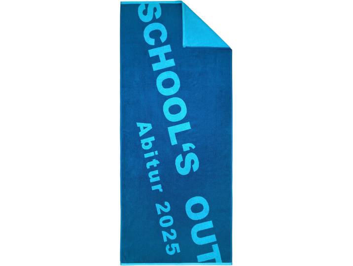 Strandtuch DYCKHOFF ABI 2025 , blau, B:75cm L:180cm, Frottier, Frottier, Handtücher, Strandtuch, Abitur Strandtuch