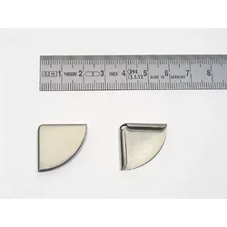 100 Buchecken Metall vernickelt | A 22 B - 22 x 22 mm